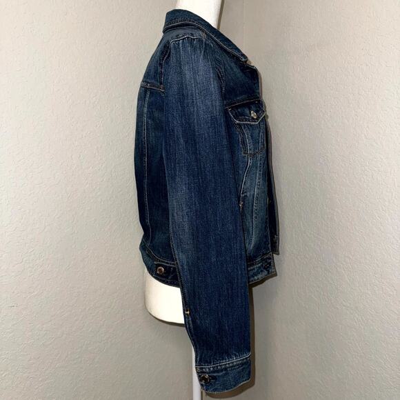 American Eagle Outfitters Trucker Jacket Womens M Blue Denim Cotton Button Front - Picture 2 of 6